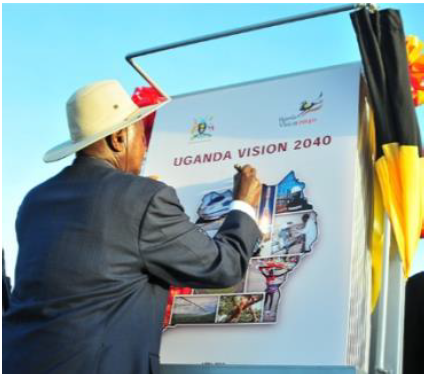President Museveni launching the Uganda Vision 2040 a decade ago.